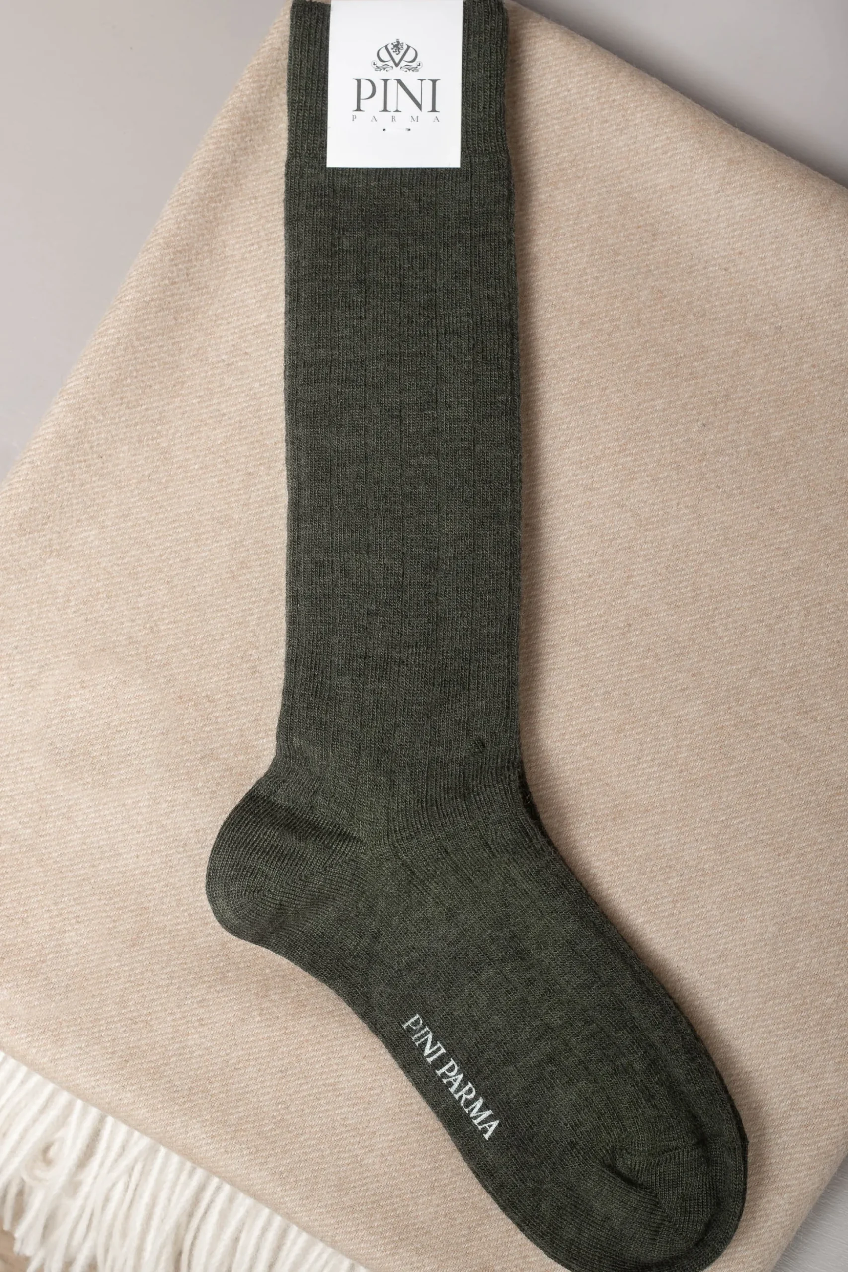 Green - Super Durable Wool Short Socks - Made In Italy|Pini Parma New