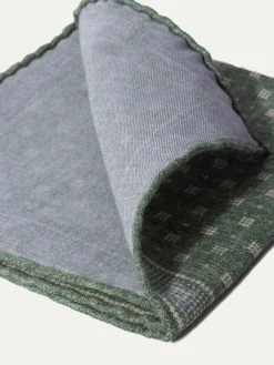 Green Fancy Pocket Square - Made In Italy|Pini Parma Hot