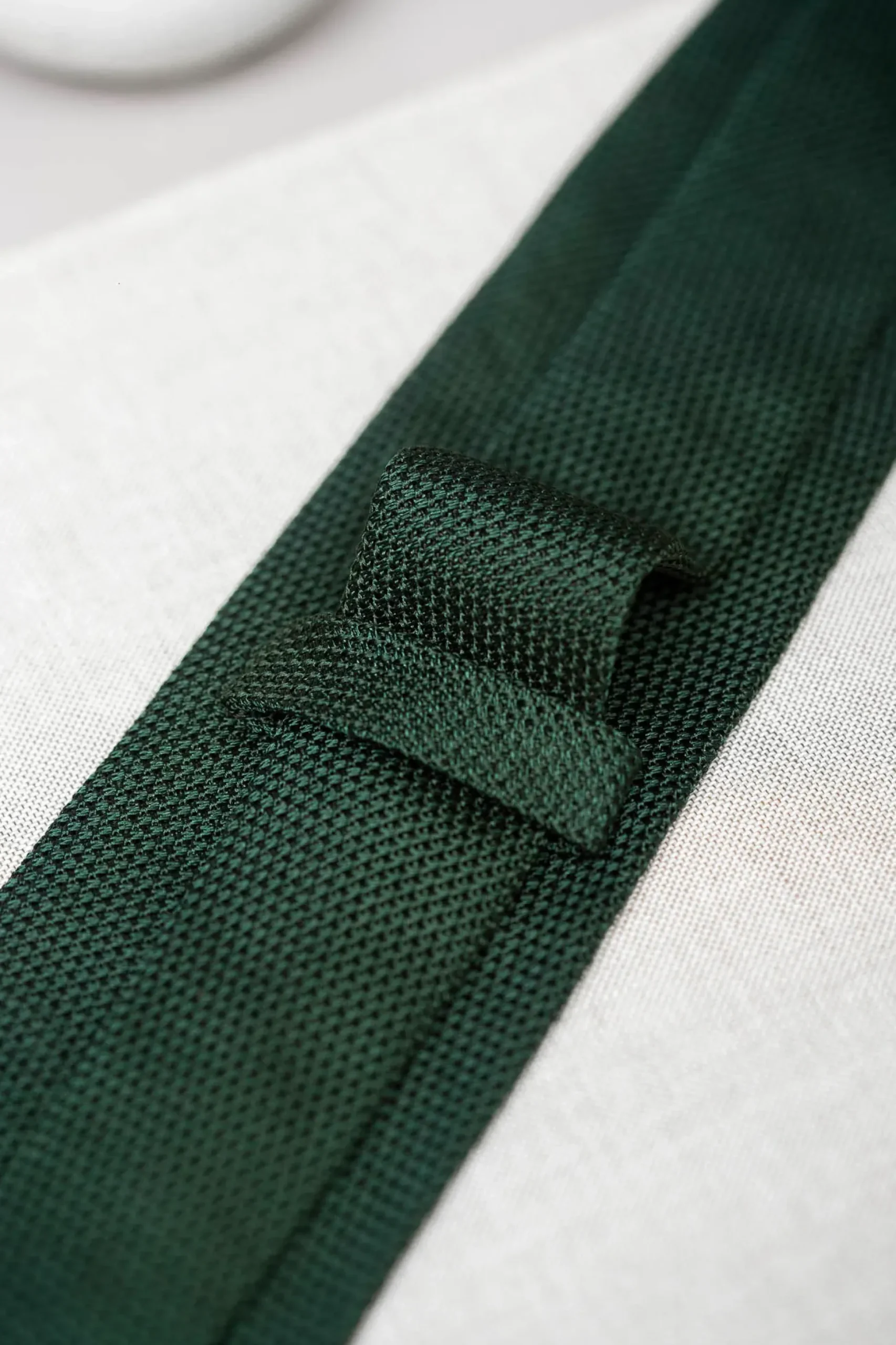 Green Grenadine Silk Tie - Hand Made In Italy|Pini Parma Sale