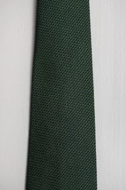 Green Grenadine Silk Tie - Hand Made In Italy|Pini Parma Sale