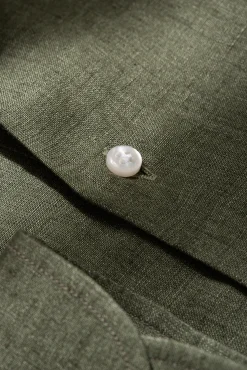 Green Linen Shirt - Made In Italy|Pini Parma Fashion