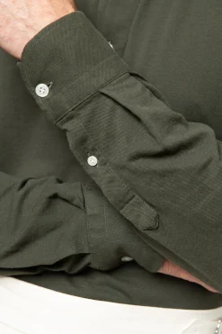 Green Popover Polo Shirt - Made In Italy|Pini Parma Flash Sale