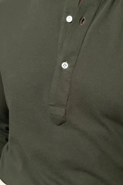 Green Popover Polo Shirt - Made In Italy|Pini Parma Flash Sale