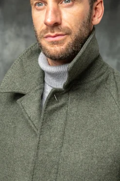 Green Raglan Coat – Made In Italy|Pini Parma Store