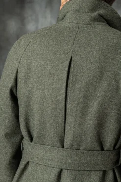 Green Raglan Coat – Made In Italy|Pini Parma Store