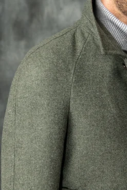 Green Raglan Coat – Made In Italy|Pini Parma Store