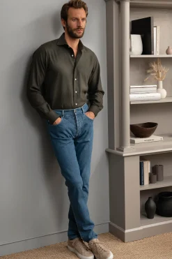 Green Shirt - Flannel Touch - Made In Italy|Pini Parma Best