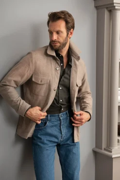 Green Shirt - Flannel Touch - Made In Italy|Pini Parma Best