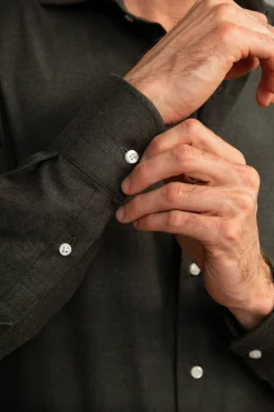 Green Shirt - Flannel Touch - Made In Italy|Pini Parma Best