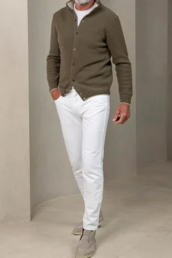 Green Textured Cashmere Blend Cardigan – Made In Italy|Pini Parma Sale