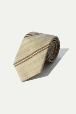 Grey And Brown Regimental Tie - Made In Italy|Pini Parma Shop