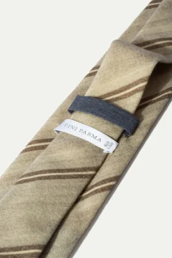 Grey And Brown Regimental Tie - Made In Italy|Pini Parma Shop