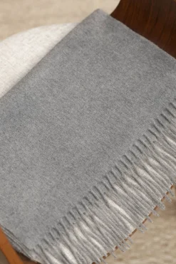 Grey Cashmere Scarf - Made In Italy|Pini Parma Shop