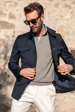 Grey Cotton Polo - Made In Italy|Pini Parma Best Sale