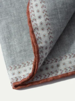 Grey Fancy Pocket Square - Made In Italy|Pini Parma Best Sale