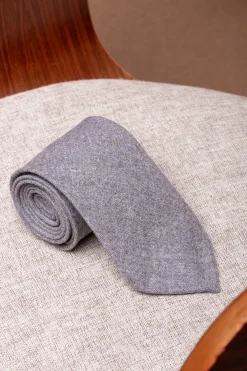 Grey Flannel Tie - Hand Made In Italy|Pini Parma Sale