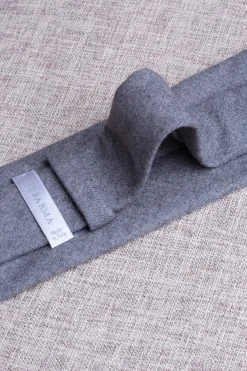 Grey Flannel Tie - Hand Made In Italy|Pini Parma Sale