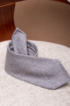 Grey Flannel Tie - Hand Made In Italy|Pini Parma Sale