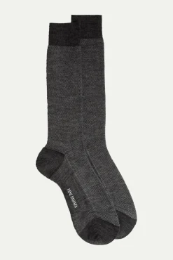 Grey Micro Fancy Short Socks - Made In Italy|Pini Parma Hot