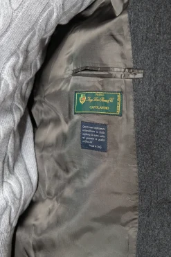 Grey Raglan Coat In Loro Piana Wool – Made In Italy|Pini Parma Store