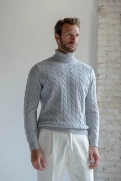 Grey Turtleneck – Made In Italy|Pini Parma Online