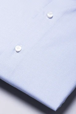Houndstooth Light Blue Shirt - Made In Italy|Pini Parma Store