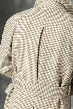 Houndstooth Raglan Coat – Made In Italy|Pini Parma Clearance