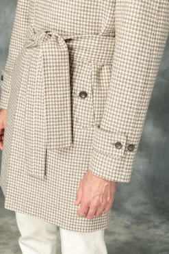 Houndstooth Raglan Coat – Made In Italy|Pini Parma Clearance