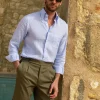 Kaki Cotton Shorts - Made In Italy|Pini Parma Clearance