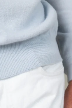 Light Blue Cashmere Round Neck – Made In Italy|Pini Parma Best
