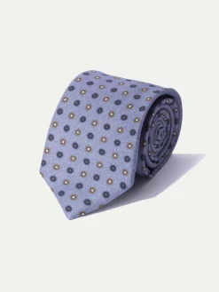 Light Blue Fancy Silk Tie - Made In Italy|Pini Parma Sale
