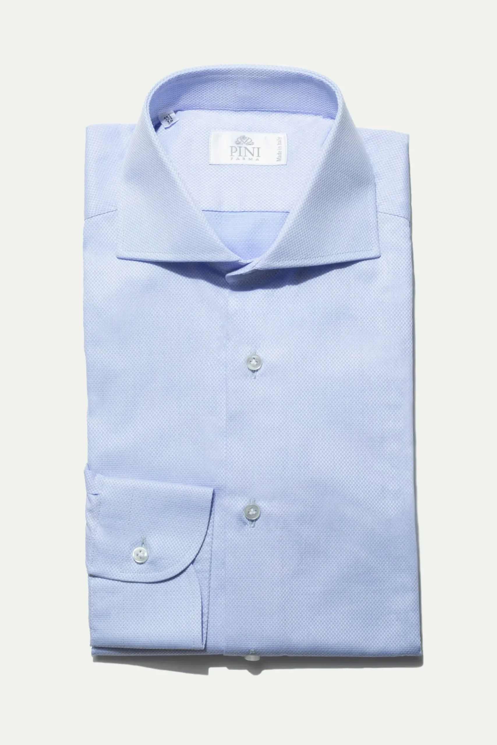 Light Blue Micro Fancy Shirt - Made In Italy|Pini Parma Best