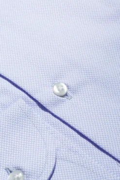 Light Blue Micro Fancy Shirt - Made In Italy|Pini Parma Best
