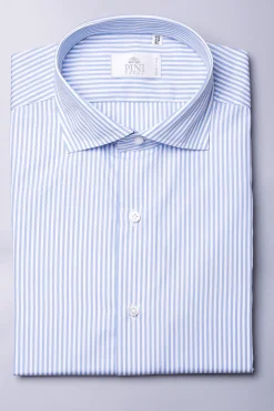 Light Blue Striped Shirt - Made In Italy|Pini Parma New