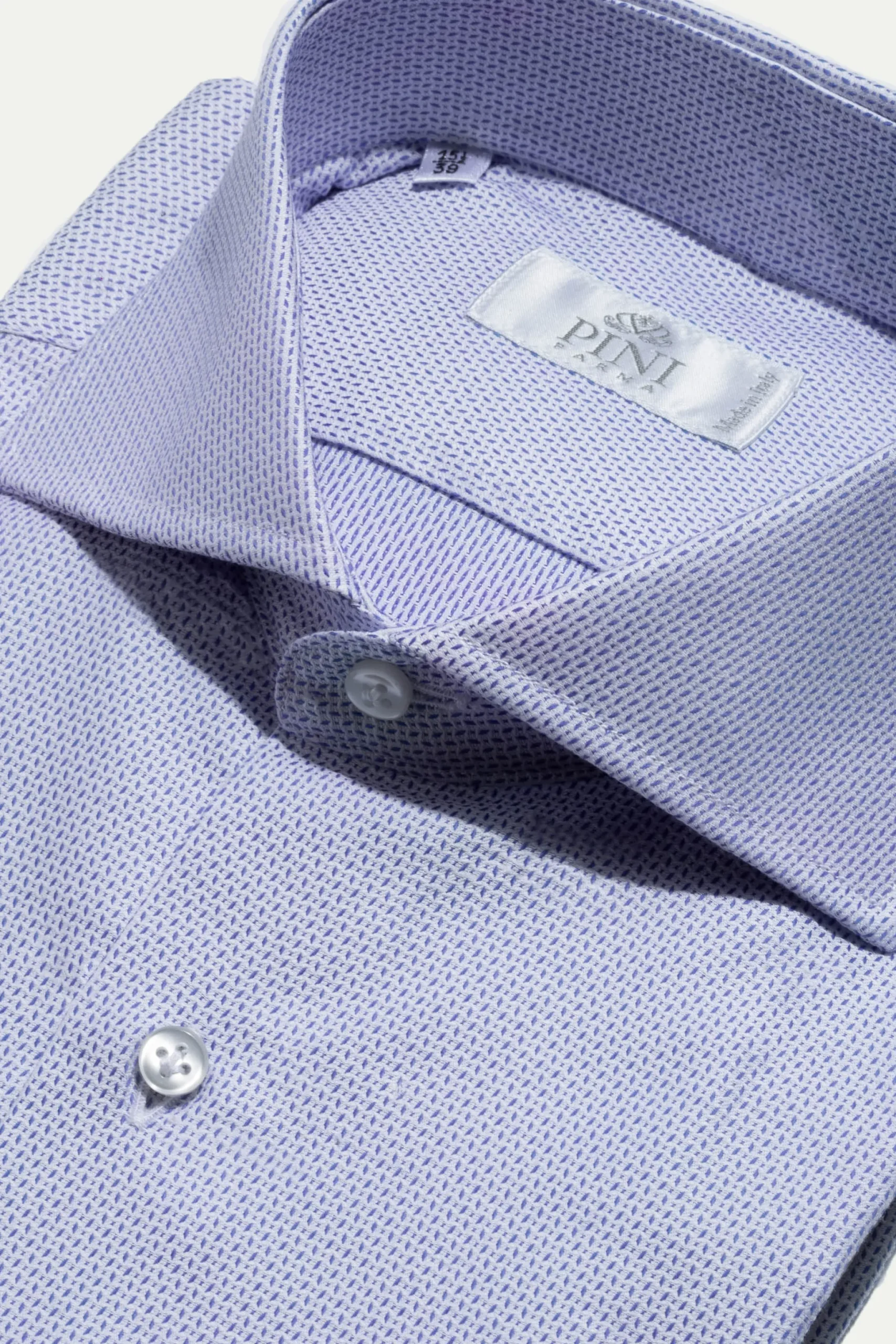 Light Blue Textured Shirt - Made In Italy|Pini Parma Online