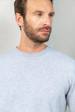 Light Grey Cashmere Round Neck – Made In Italy|Pini Parma Cheap
