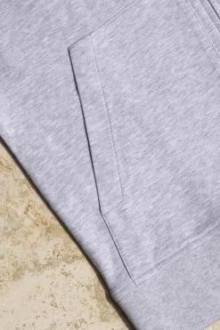 Light Grey Leisure Zip Hoodie - Made In Italy|Pini Parma Hot