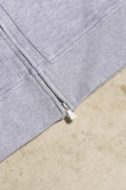 Light Grey Leisure Zip Hoodie - Made In Italy|Pini Parma Hot