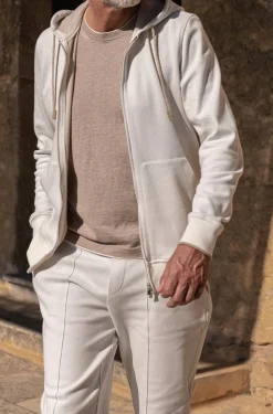 Off-White Leisure Zip Hoodie - Made In Italy|Pini Parma Hot