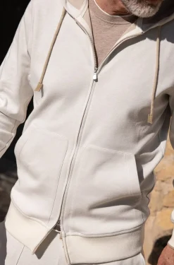 Off-White Leisure Zip Hoodie - Made In Italy|Pini Parma Hot