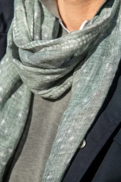 Sage Linen Scarf - Made In Italy|Pini Parma Best