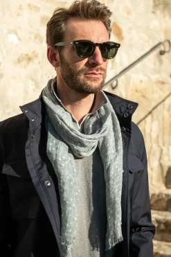 Sage Linen Scarf - Made In Italy|Pini Parma Best