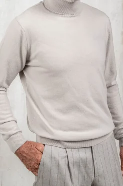 Sand Cashmere Turtleneck – Made In Italy|Pini Parma Best Sale