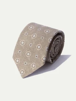 Taupe Fancy Tie - Made In Italy|Pini Parma Cheap