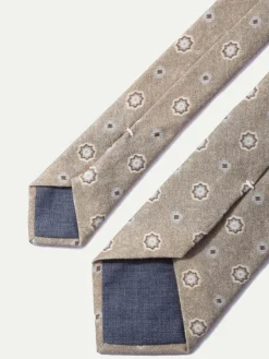 Taupe Fancy Tie - Made In Italy|Pini Parma Cheap