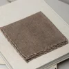 Taupe Flannel Cotton Pocket Square With Beige Edges - Made In Italy|Pini Parma Hot
