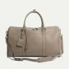 Taupe Leather Weekender Bag - Made In Italy|Pini Parma Cheap