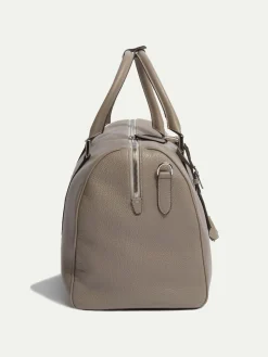Taupe Leather Weekender Bag - Made In Italy|Pini Parma Cheap