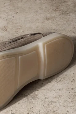 Taupe Suede Boat Shoes - Made In Italy|Pini Parma Best