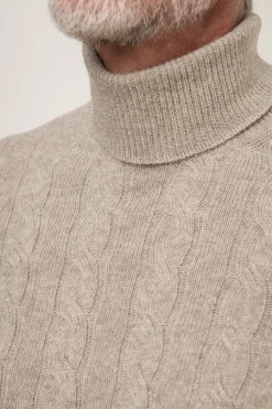 Taupe Turtleneck – Made In Italy|Pini Parma Flash Sale